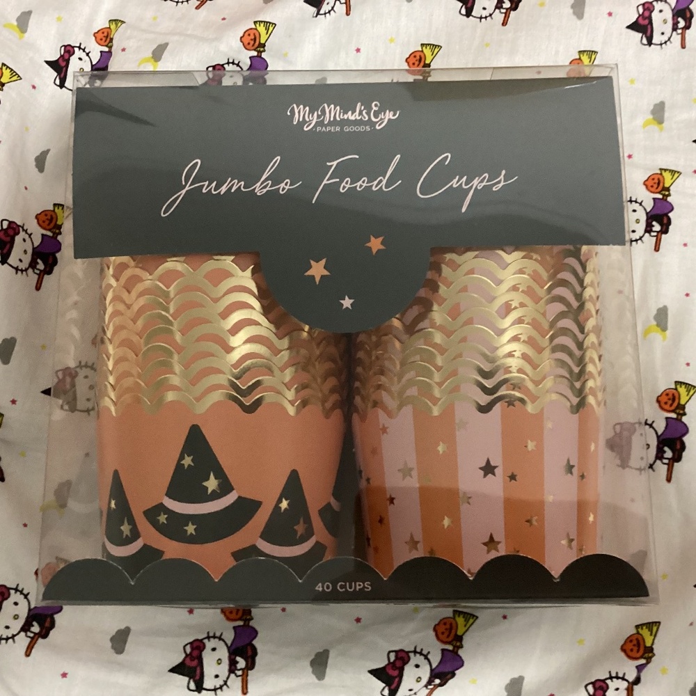 MY MIND'S EYE Jumbo Food Cups-Witch hats design NIP